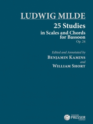 Book cover for 25 Studies in Scales and Chords for Bassoon