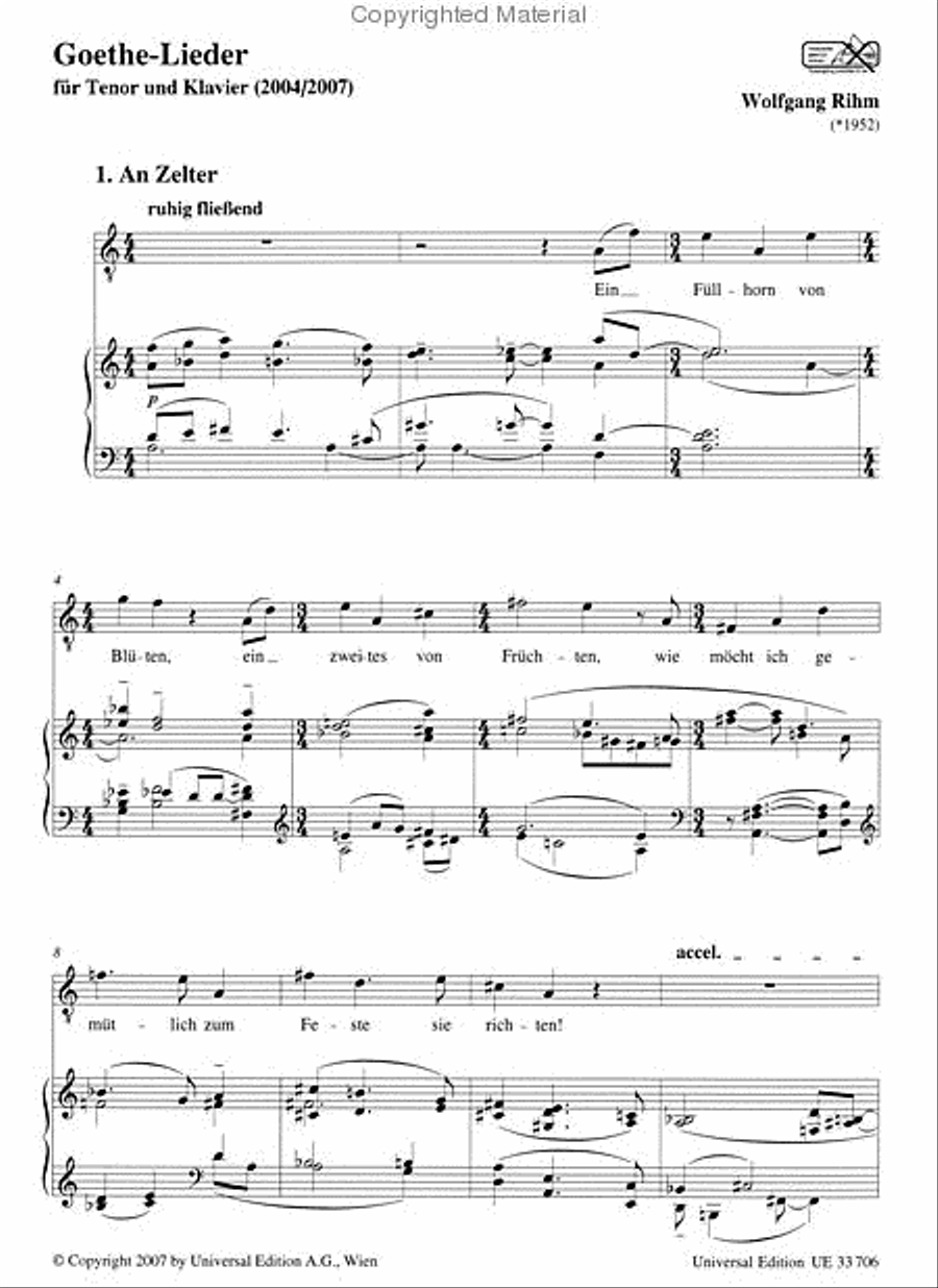 Goethe-Lieder Chamber Music scores gallery preview page 2