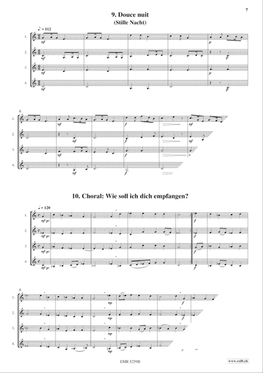 10 Noels 10 Noels French Horn Quartet scores gallery preview page 7