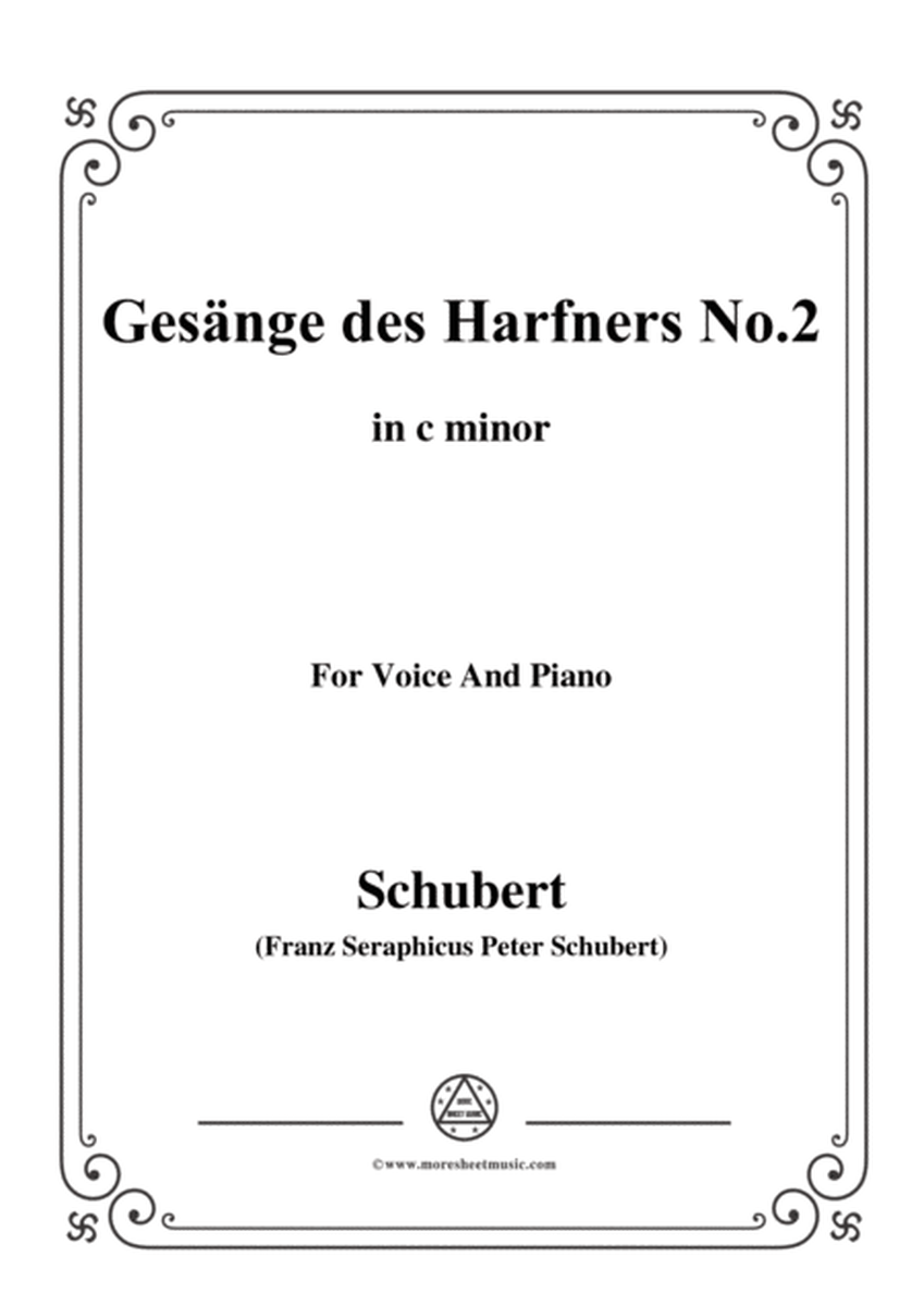 Schubert-Gesänge des Harfners,Op.12 No.2,in c minor,for Voice&Piano image number null