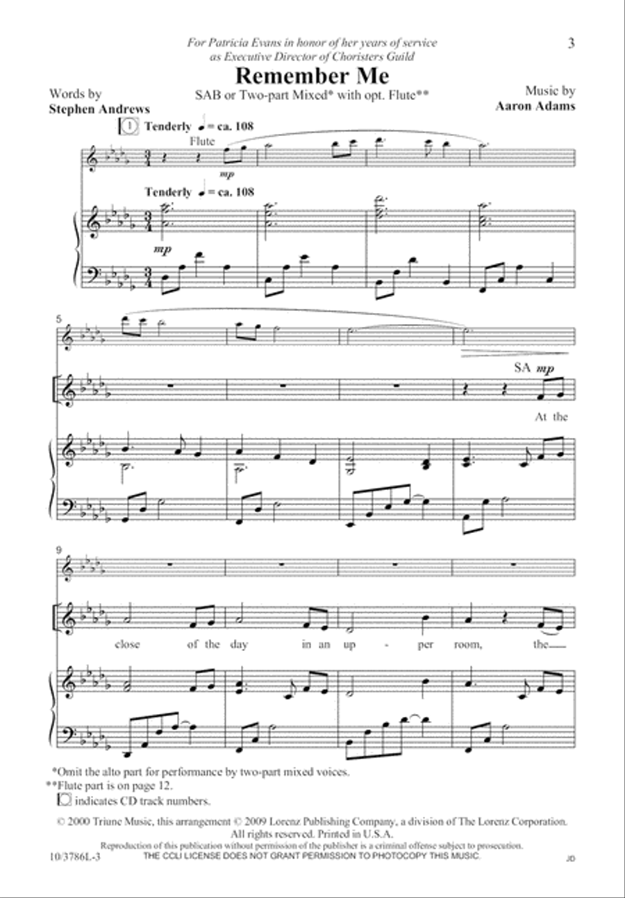Remember Me 3-Part scores gallery preview page 4