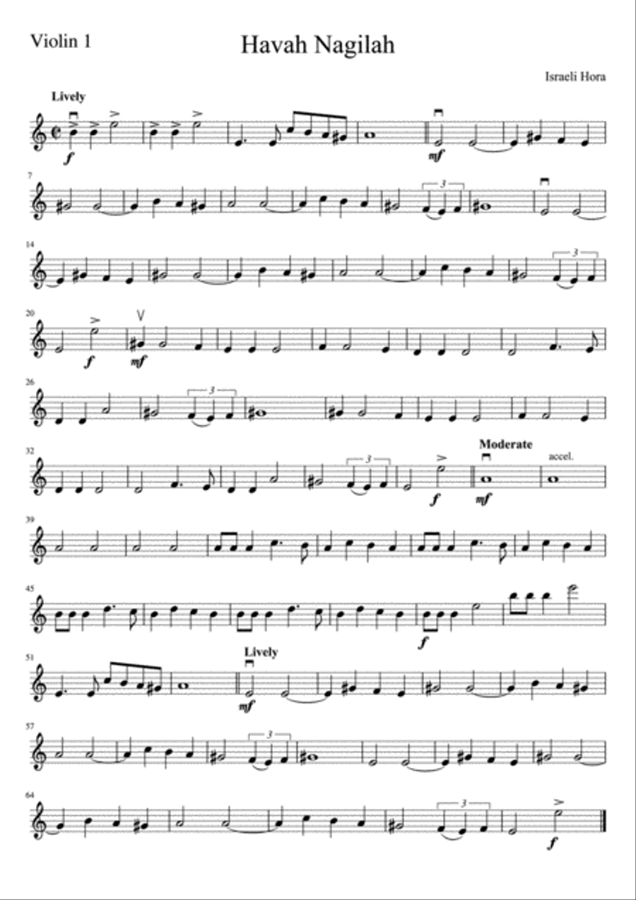 Havah Nagilah String Orchestra scores gallery preview page 6