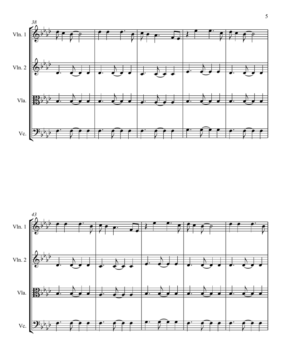 Clocks String Quartet scores gallery preview page 5