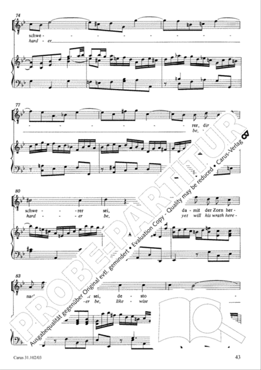 Lord God, your eyes are seeing truth in trusting (Herr, deine Augen sehen nach dem Glauben) ATB scores gallery preview page 44