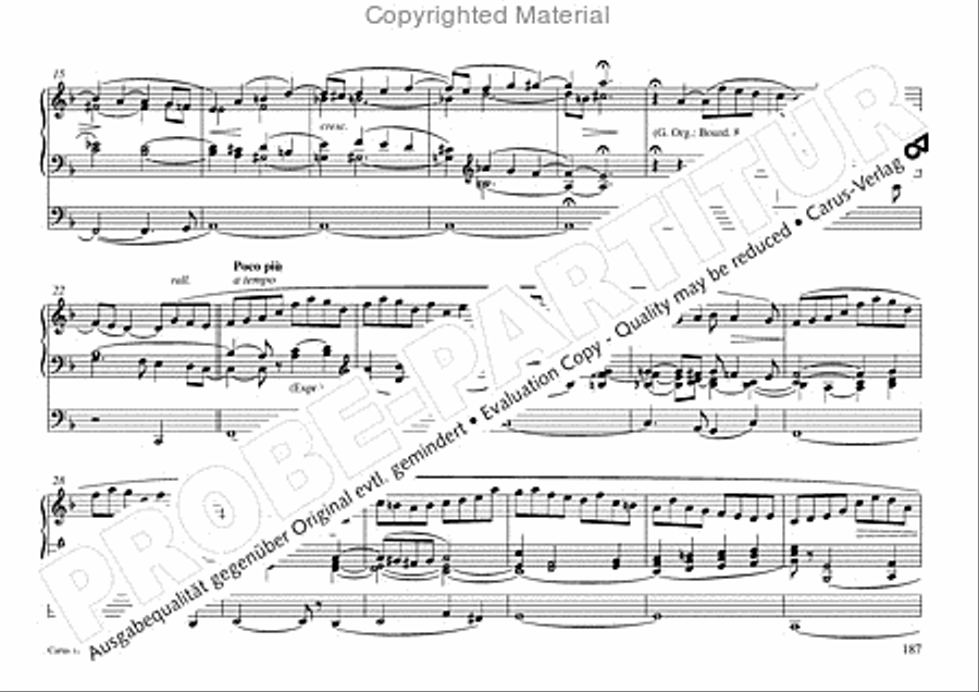 Freiburger Orgelbuch: Stammteil Organ Solo scores gallery preview page 188