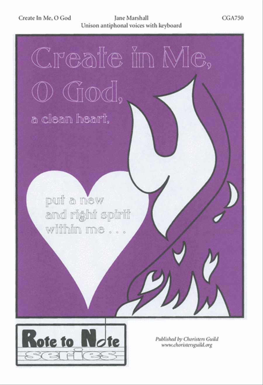 Create in Me, O God Unison Choir scores gallery preview page 1