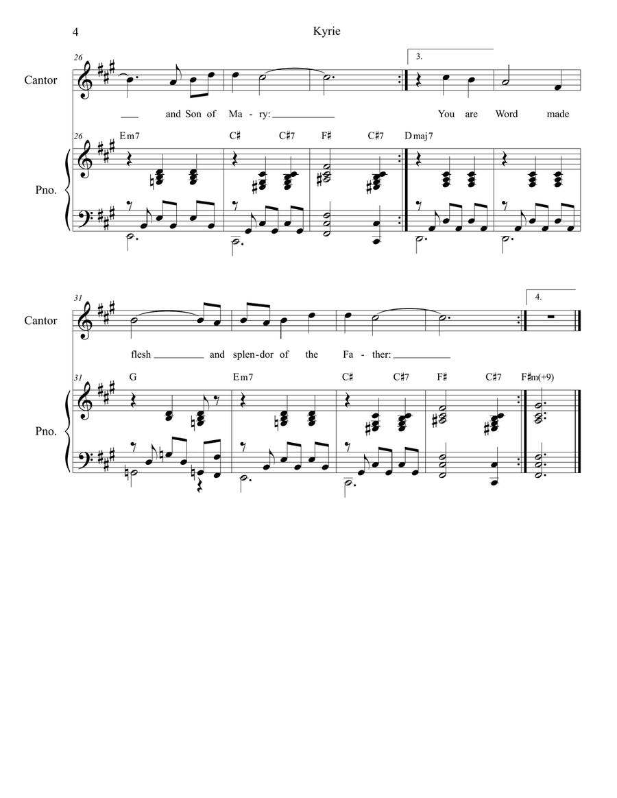 Mass of the Children (Choir/Vocal Score) 3-Part scores gallery preview page 5