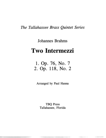Two Intermezzi