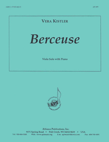 Berceuse For Viola And Piano