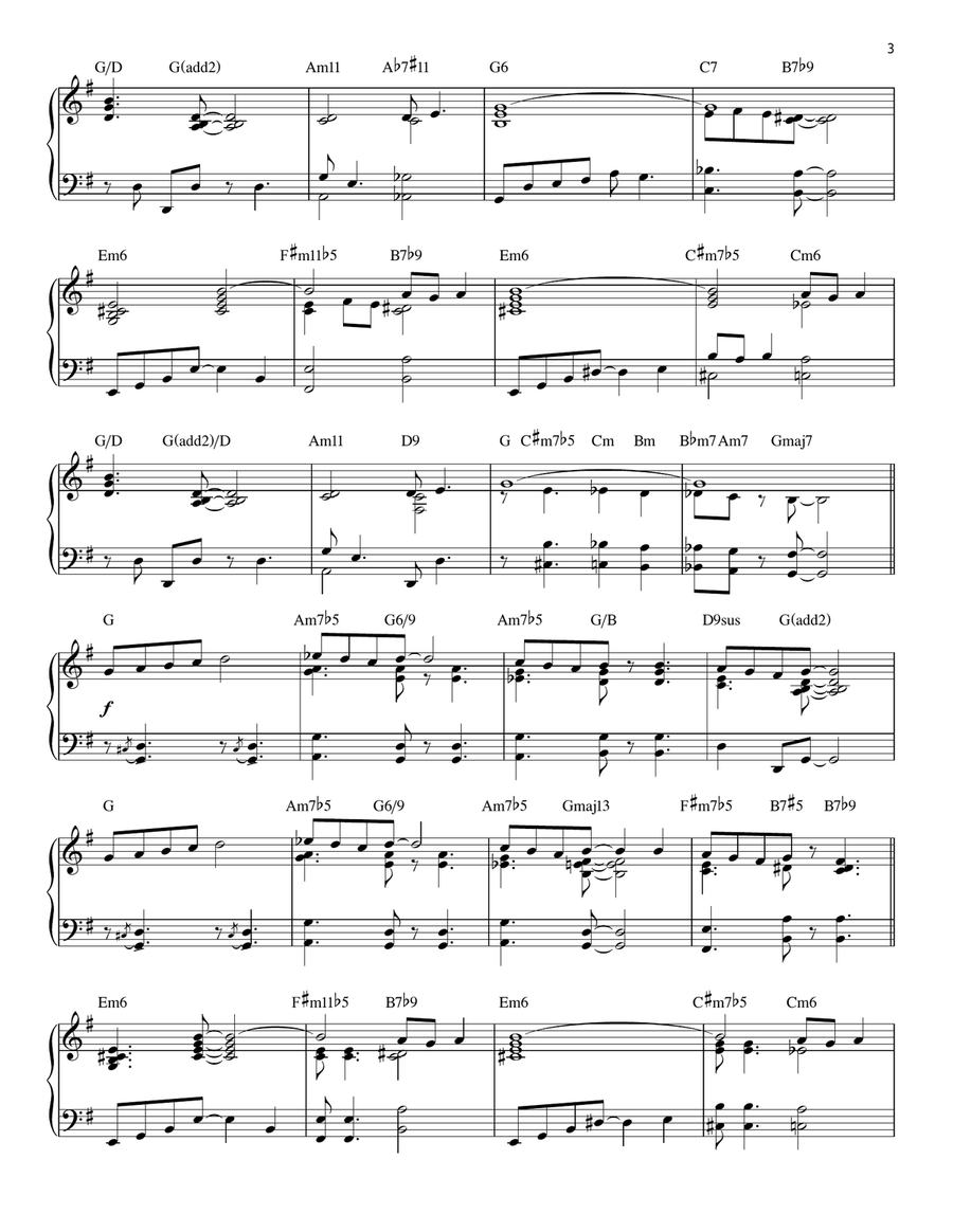 Blue Skies [Jazz version] Piano Solo scores gallery preview page 3