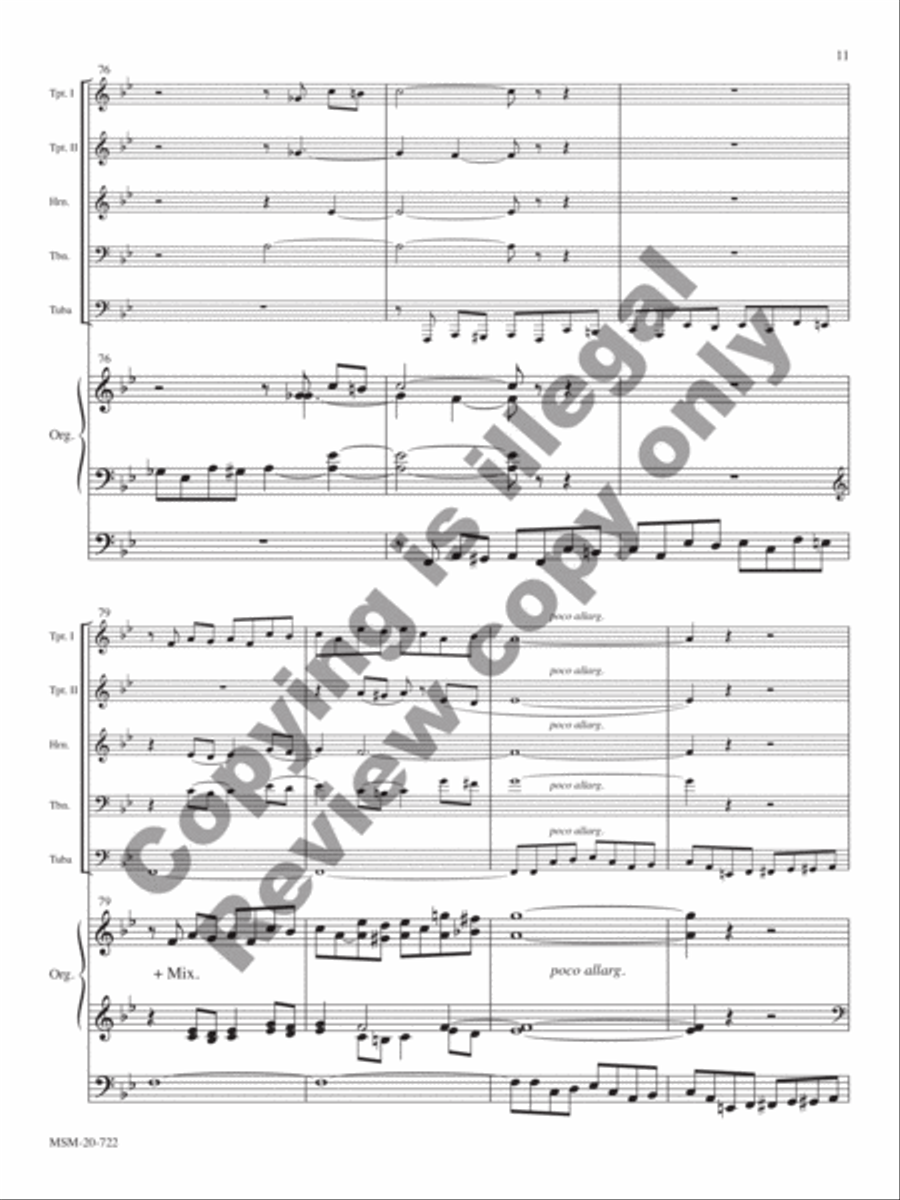 Grand Chœur for Organ and Brass Quintet Organ scores gallery preview page 18
