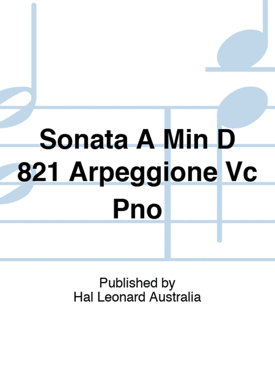 Sonata A Min D 821 Arpeggione Vc Pno