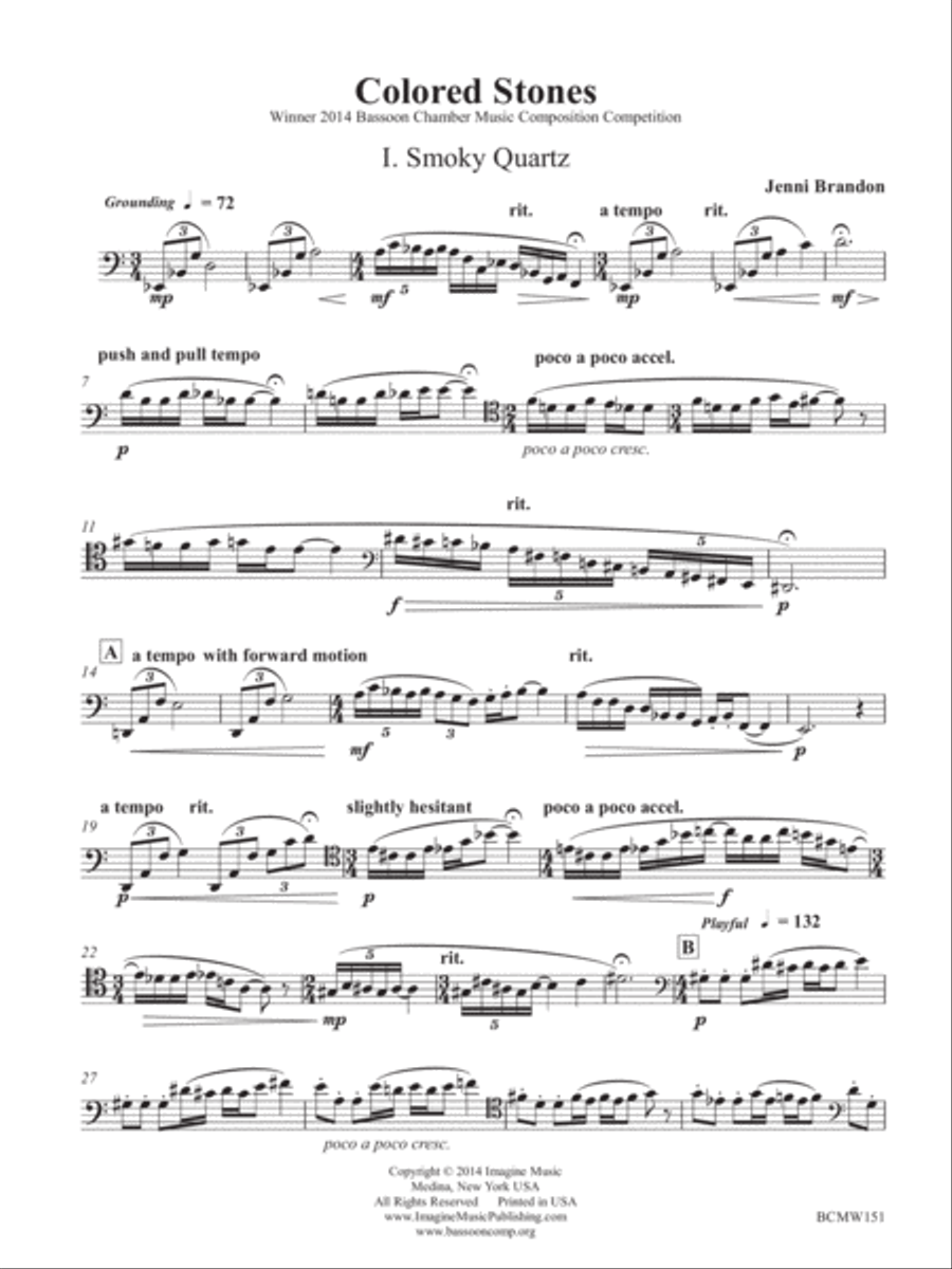 Colored Stones Colored Stones Bassoon Solo scores gallery preview page 5