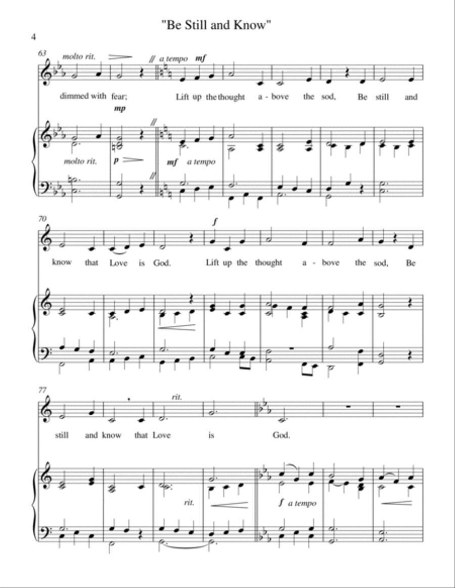 Be Still and Know (medium low voice) Low Voice scores gallery preview page 5