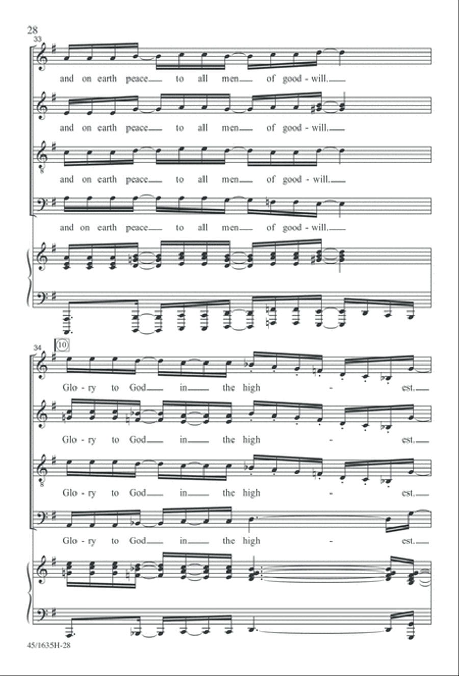 Mass: A Celebration of Love and Joy 4-Part scores gallery preview page 28