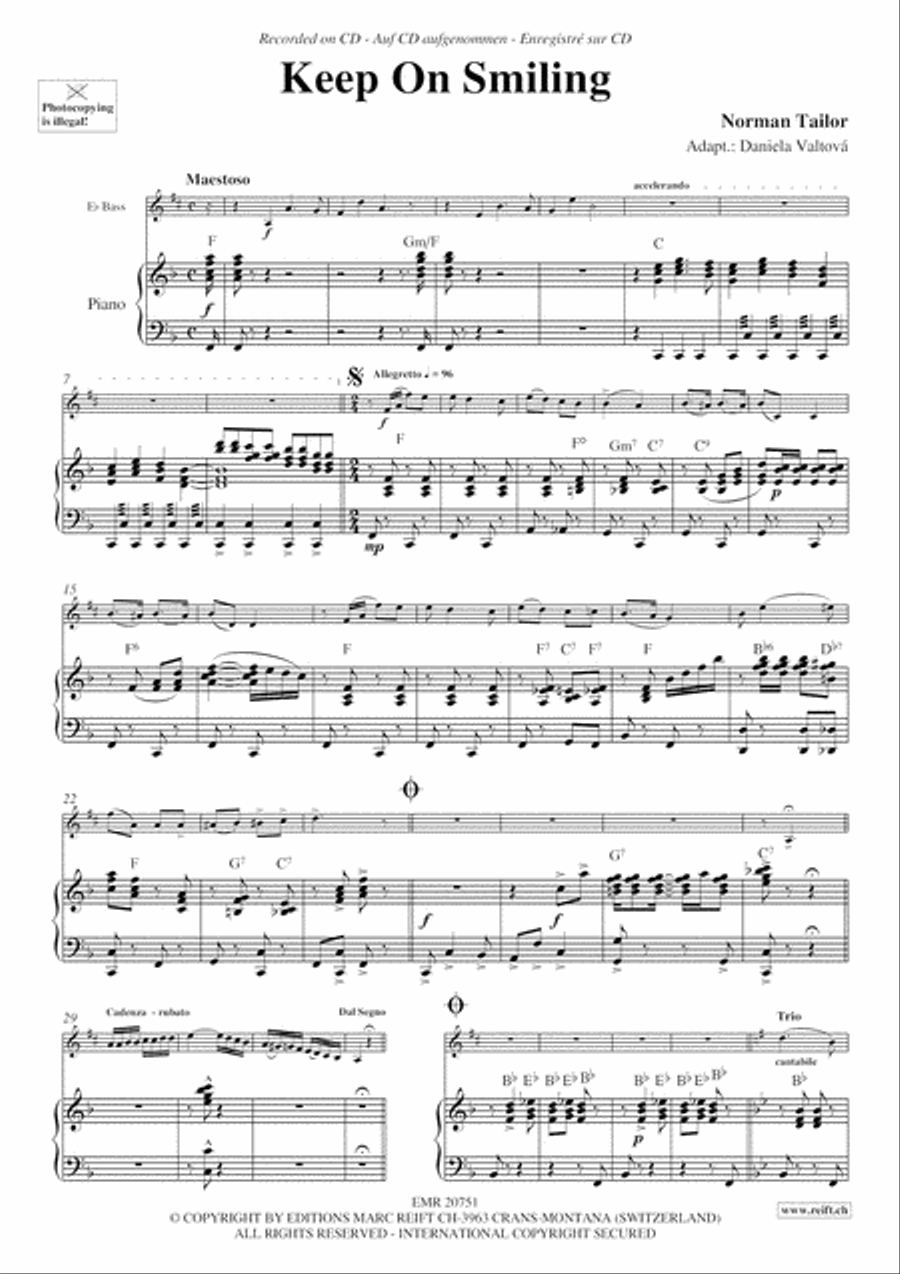 Keep On Smiling Piano Accompaniment scores gallery preview page 2
