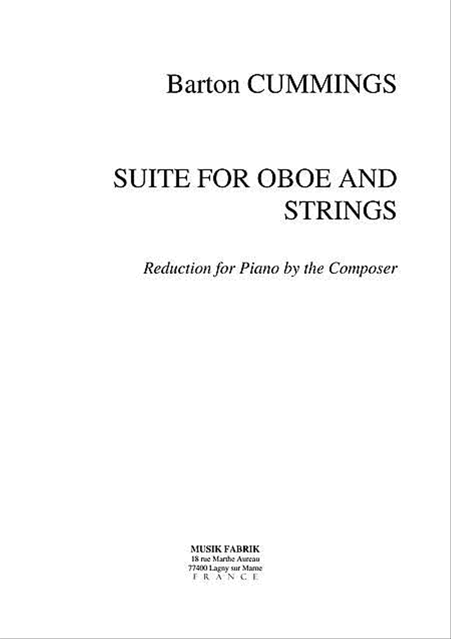Suite for Oboe and Strings Piano scores gallery preview page 1