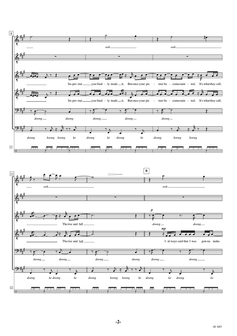Rise And Fall Rise And Fall A Cappella scores gallery preview page 2