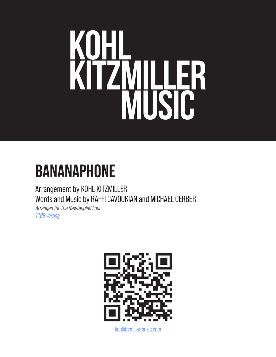 Bananaphone TTBB scores gallery preview page 1