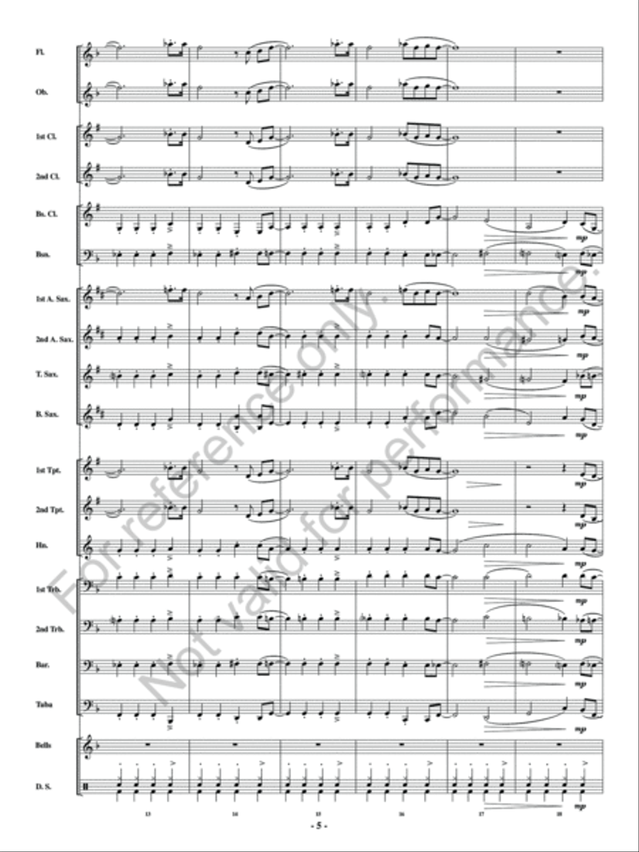 Blues March Concert Band scores gallery preview page 6