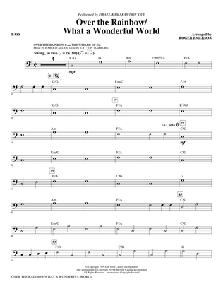 Over the Rainbow/What a Wonderful World (arr. Roger Emerson) - Bass