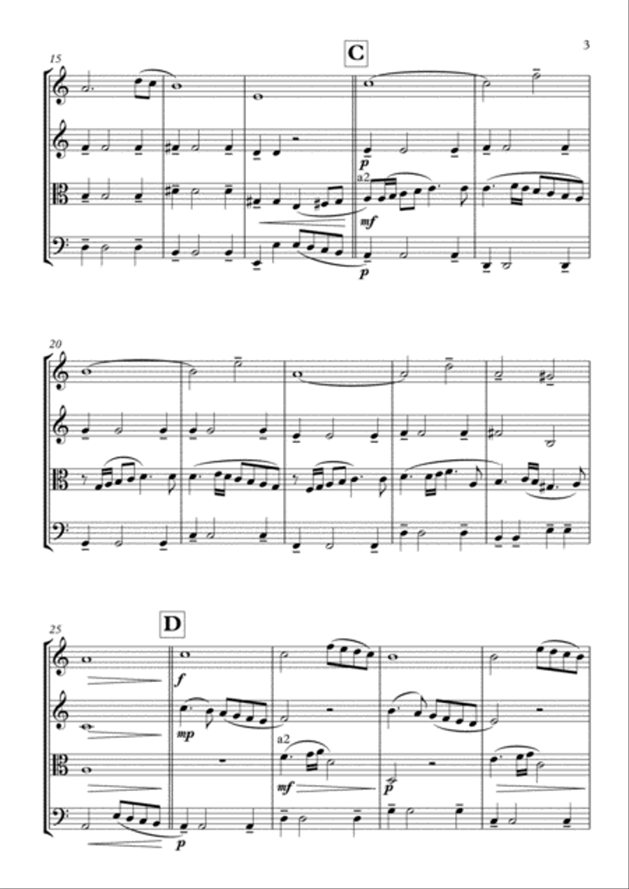 AVE MARIA CACCINI String Quartet scores gallery preview page 3
