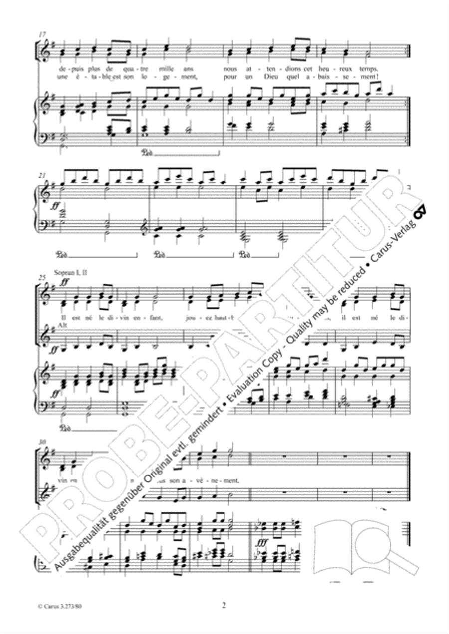 Il est ne le divin enfant SSA scores gallery preview page 3
