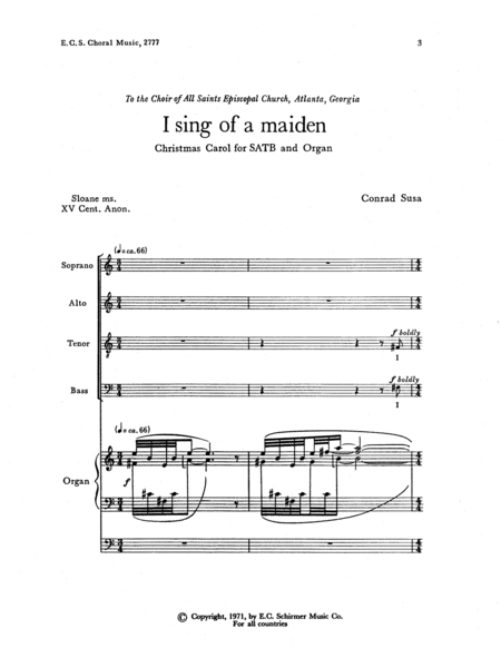 Two Marian Carols: I Sing of a Maiden