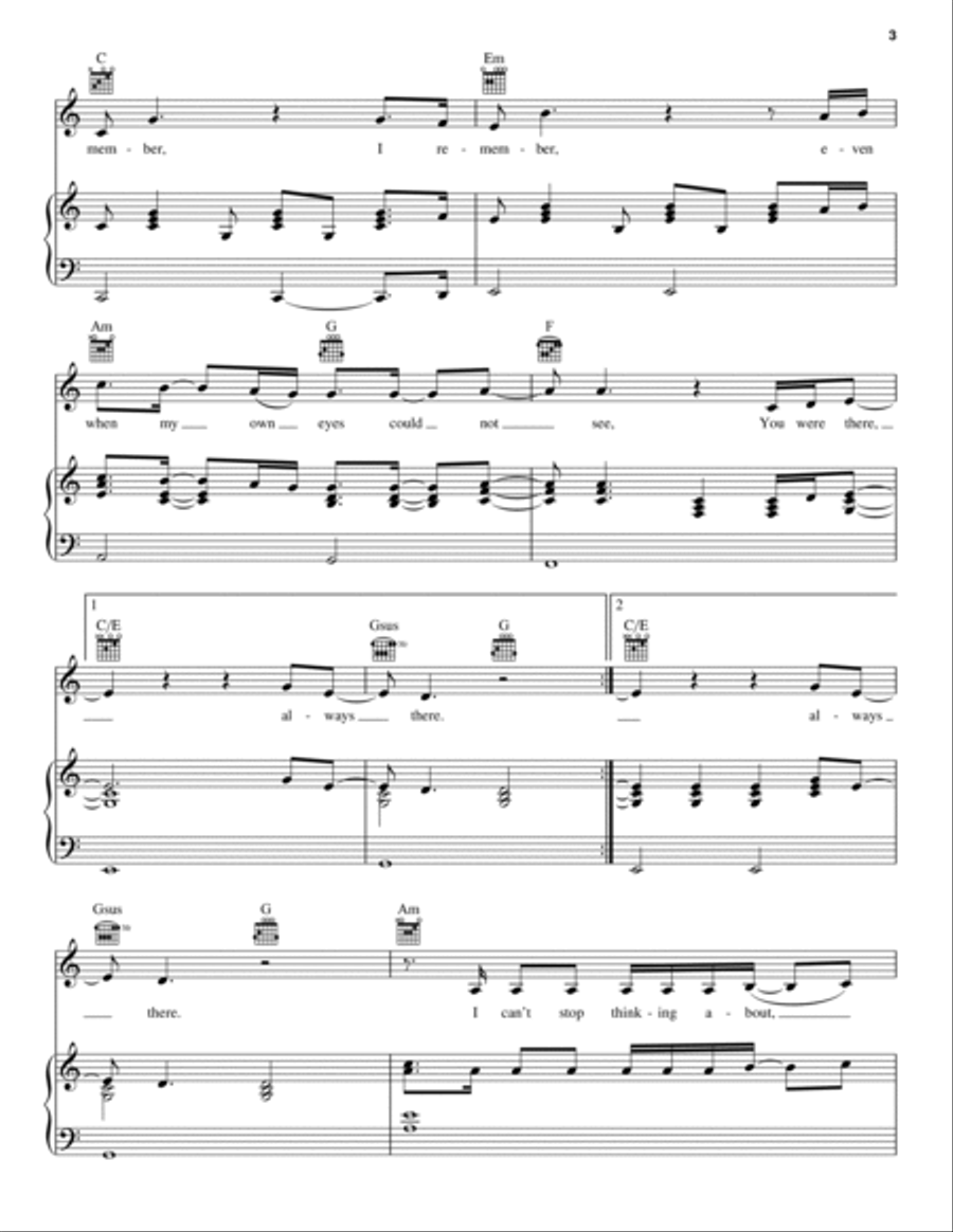 Remember Piano, Vocal, Guitar scores gallery preview page 3