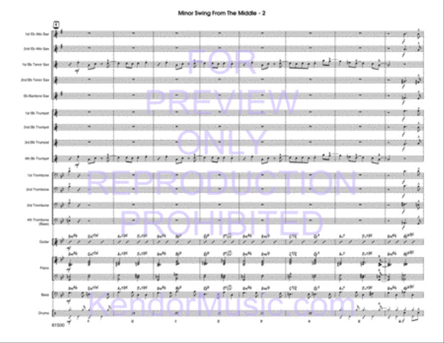 Minor Swing From The Middle Jazz Ensemble scores gallery preview page 3