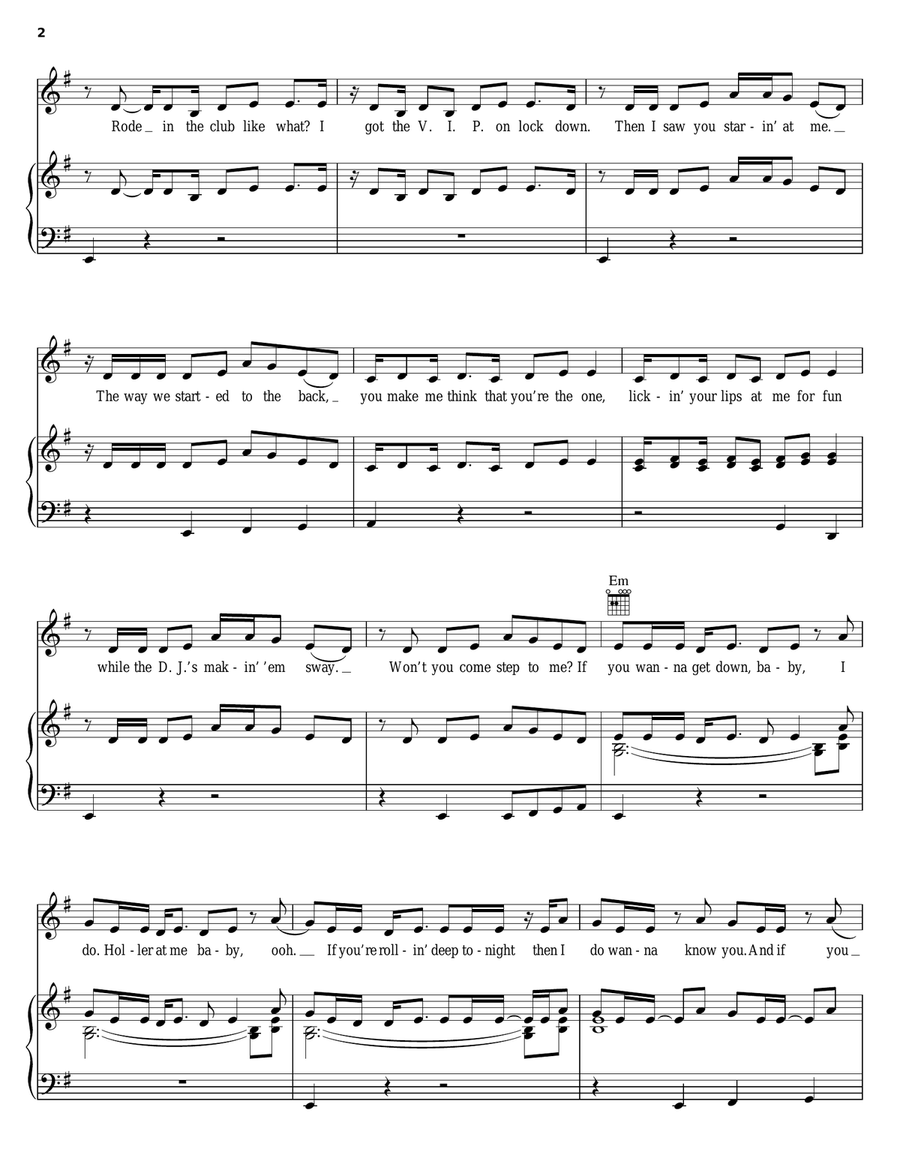 I Do (Wanna Get Close To You) Piano, Vocal, Guitar scores gallery preview page 2