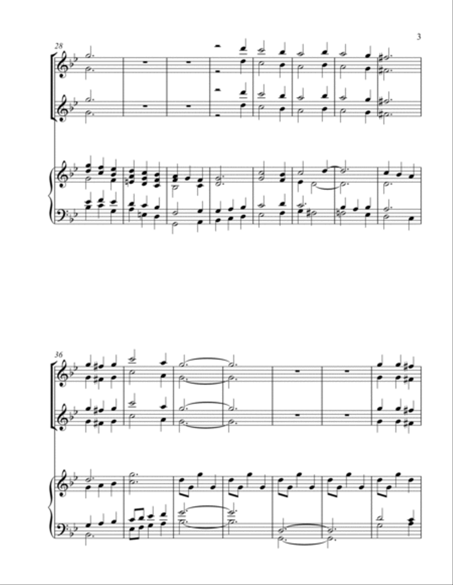The Coventry Carol Flute Duet scores gallery preview page 3