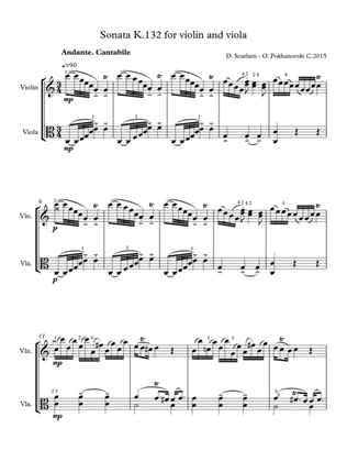 D. Scarlatti Sonata in C K.132 for violin and viola