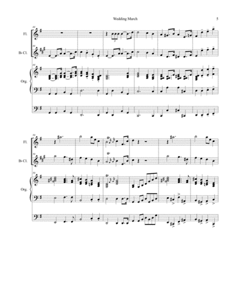 Wedding March (Duet for Flute and Bb-Clarinet) image number null
