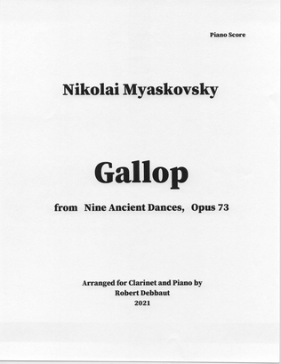 "Gallop" by Nikolai Myaskovsky for Clarinet and Piano