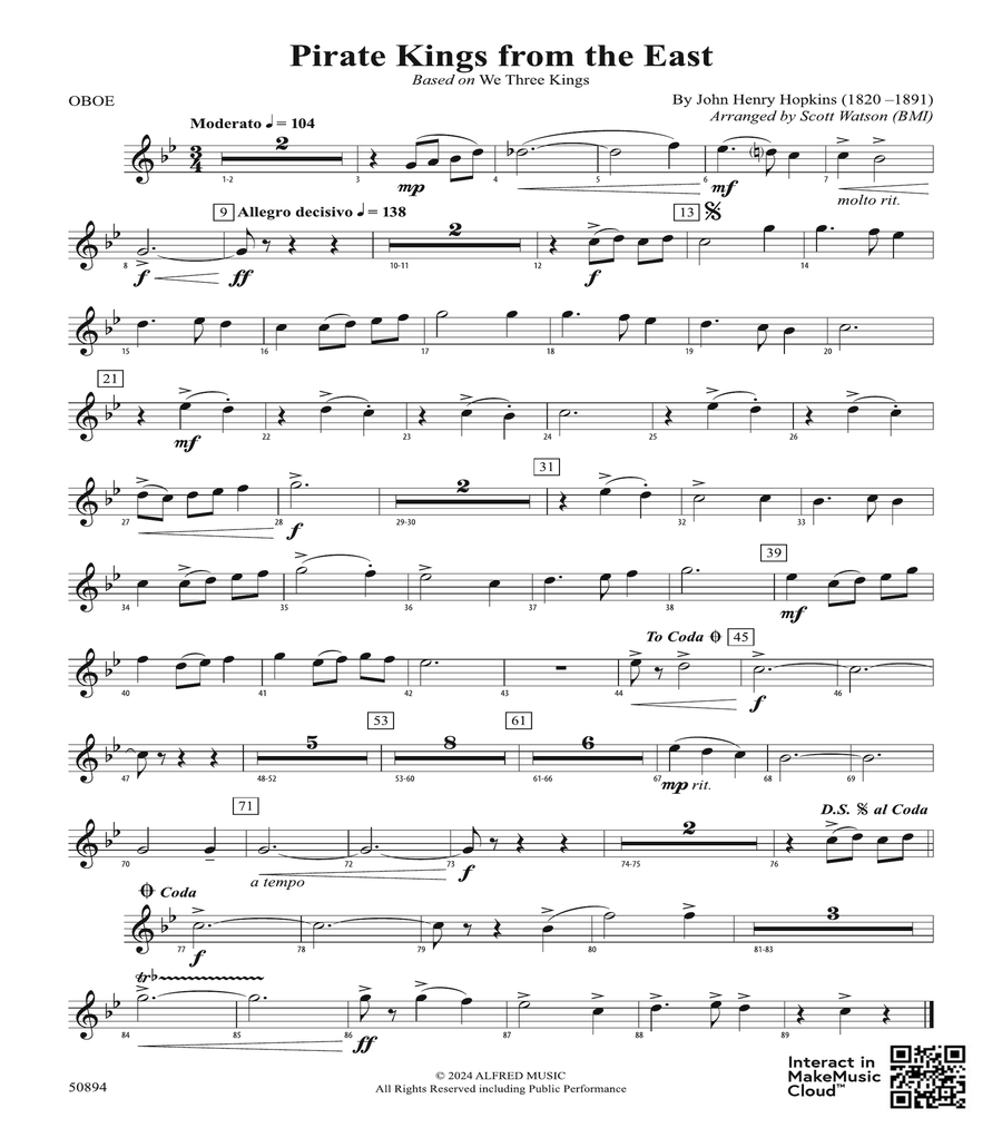 Pirate Kings from the East: Oboe Oboe scores gallery preview page 1