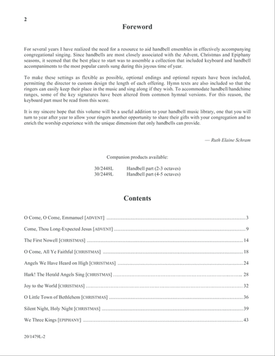 Christmas Carol Celebrations - Keyboard/Handbell Score 5-Octaves scores gallery preview page 3