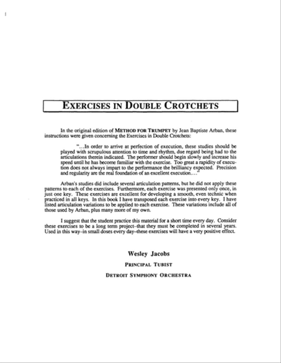 Exercises in Double Crotchets Tuba scores gallery preview page 2