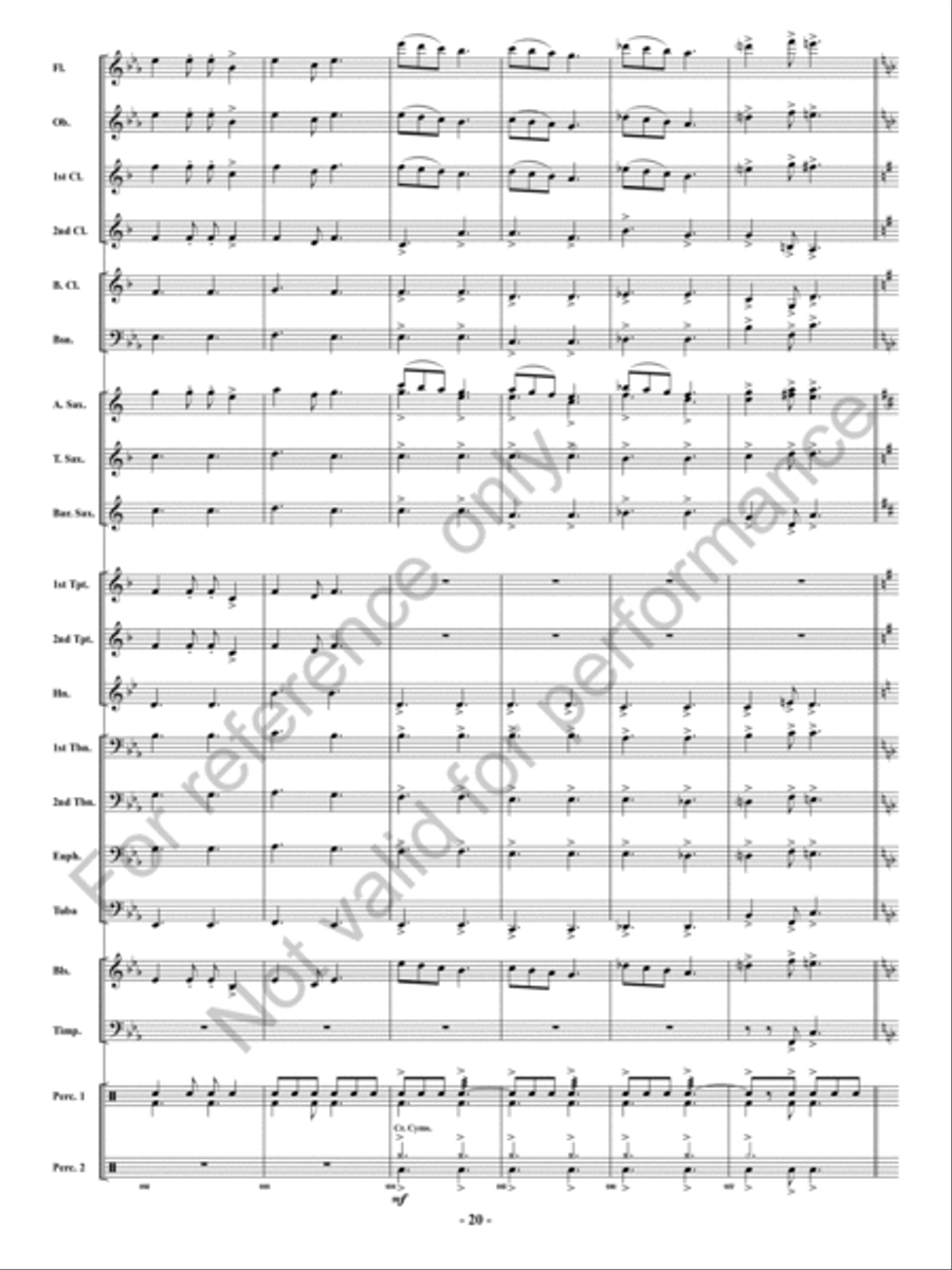 Festival of Carols in 6/8 Time Concert Band scores gallery preview page 21