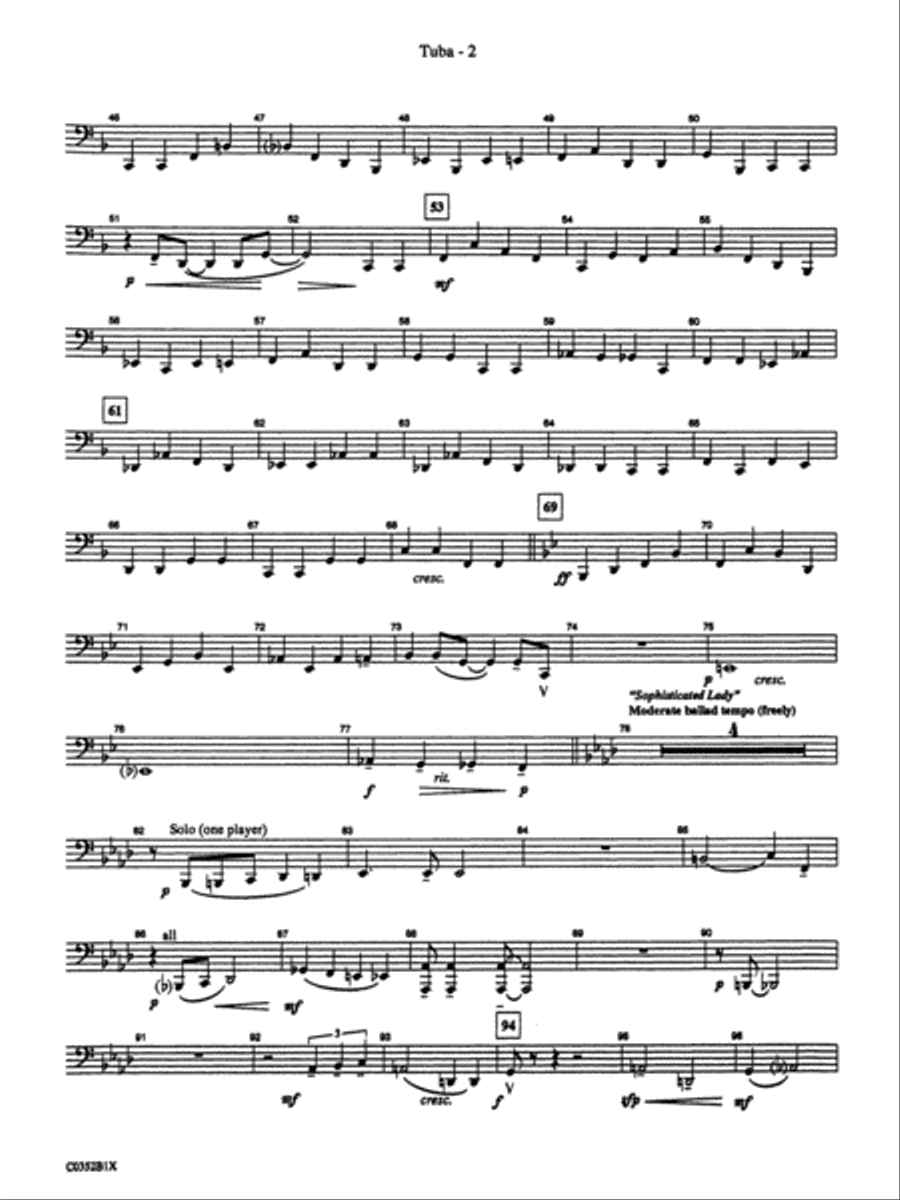 Duke Ellington! (Medley for Concert Band): Tuba Concert Band scores gallery preview page 2
