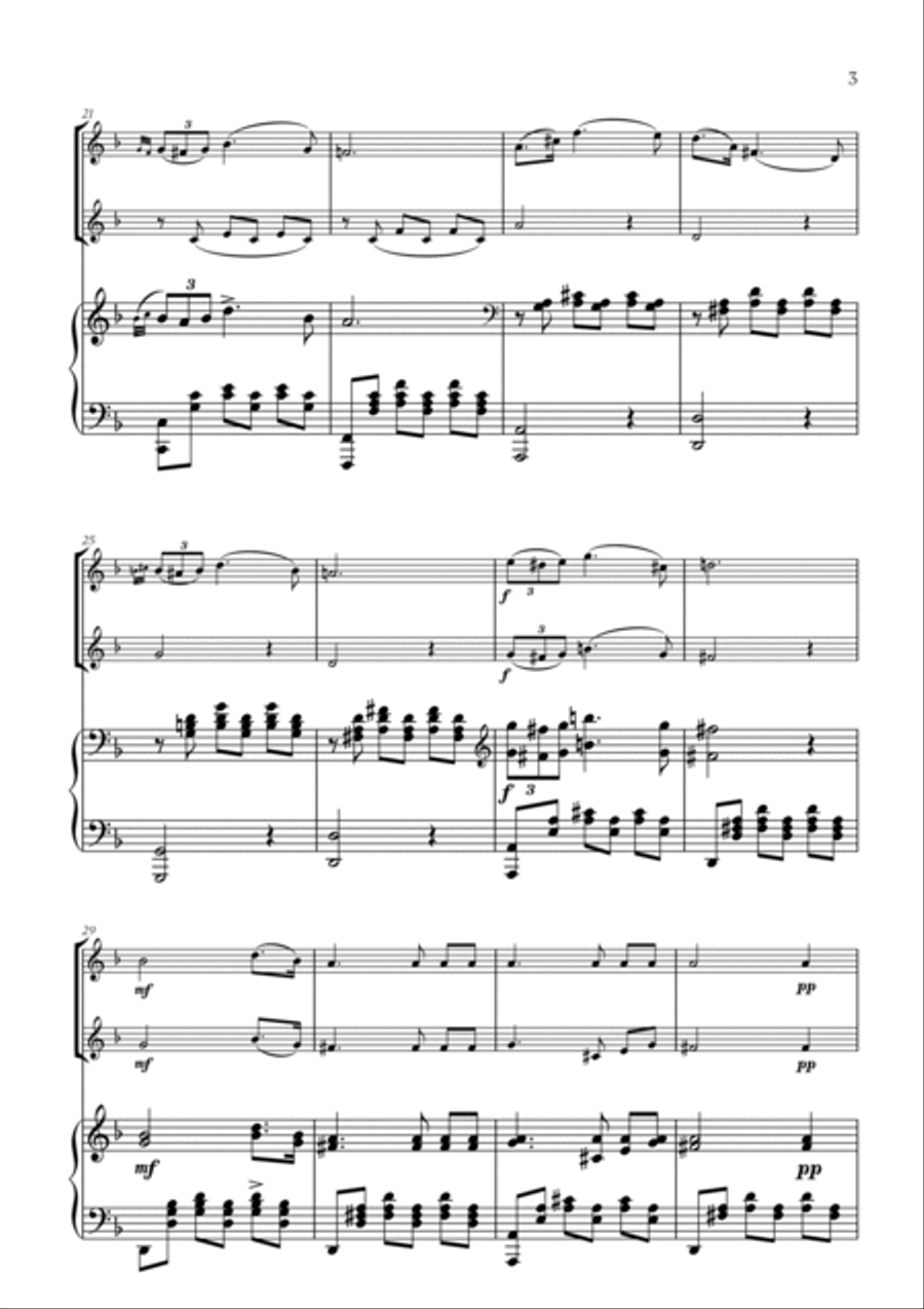 F. Schubert - Serenade (Ständchen) (D 889) (for Violin, Oboe and Piano) Violin scores gallery preview page 3