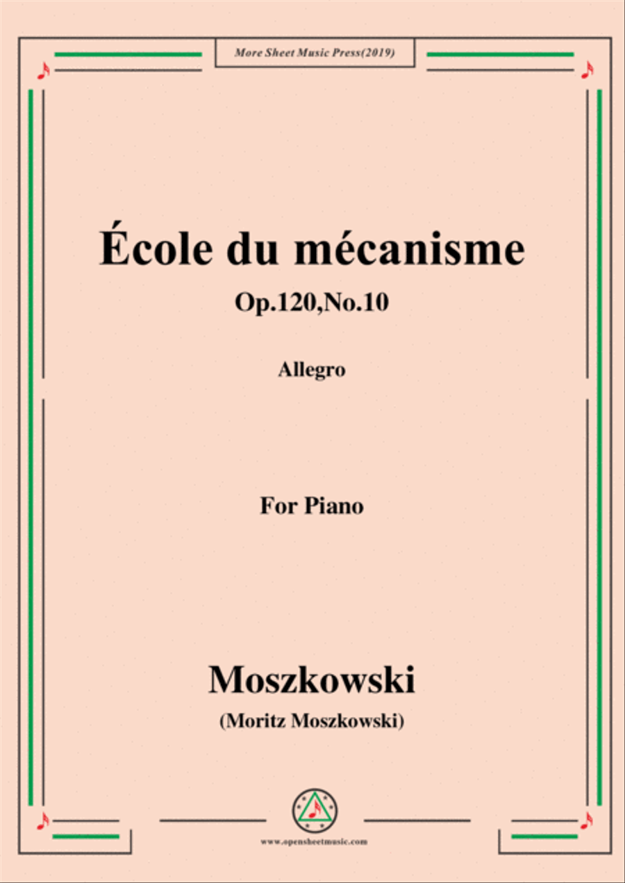 Duvernoy-École du mécanisme,Op.120,No.10,for Piano Piano Solo scores gallery preview page 1