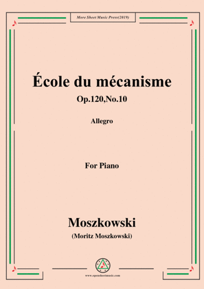 Duvernoy-École du mécanisme,Op.120,No.10,for Piano