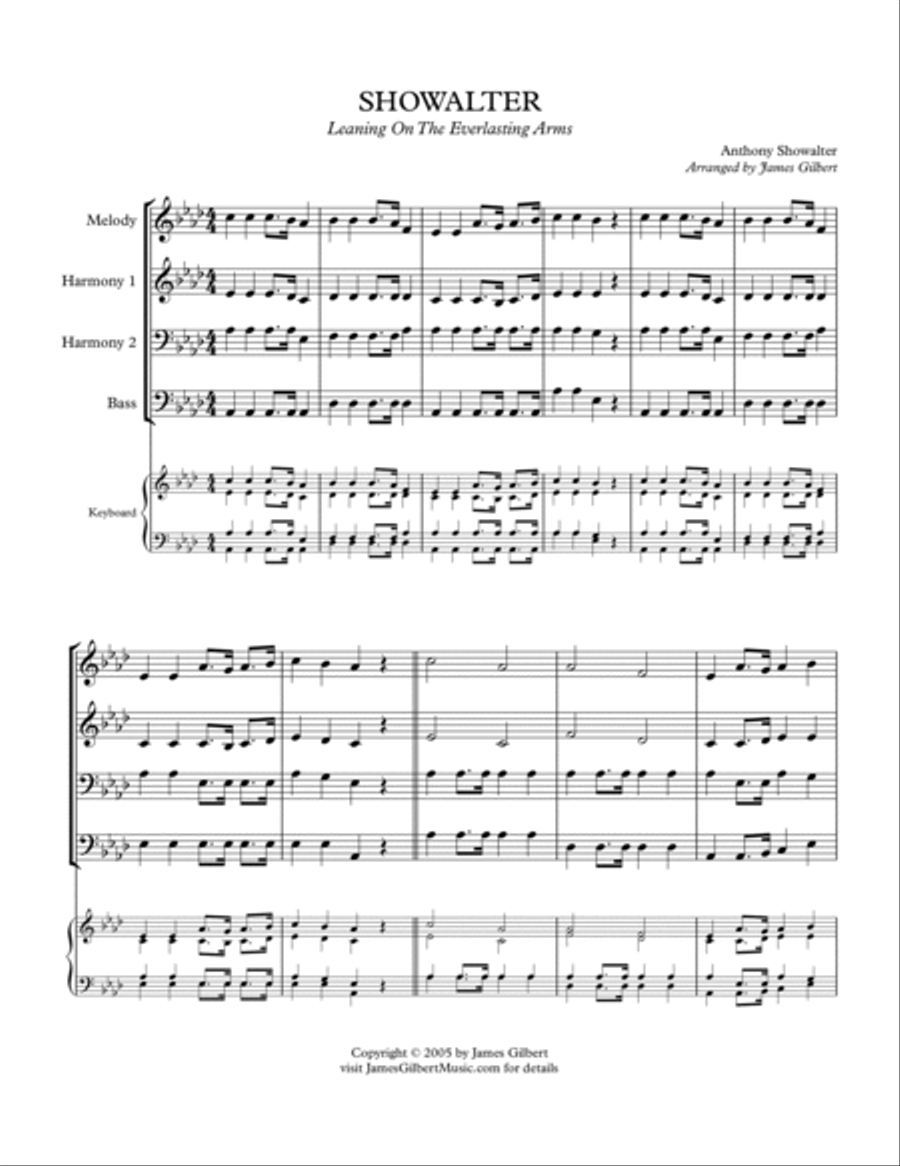 SHOWALTER (Leaning On The Everlasting Arms) Small Ensemble scores gallery preview page 2