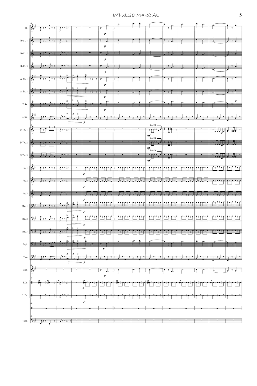 Impulso Marcial Marching Band scores gallery preview page 6