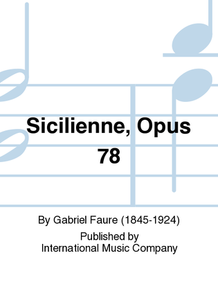 Book cover for Sicilienne, Opus 78