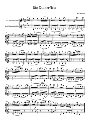 Mozart: "Zauberflöte" for two clarinets