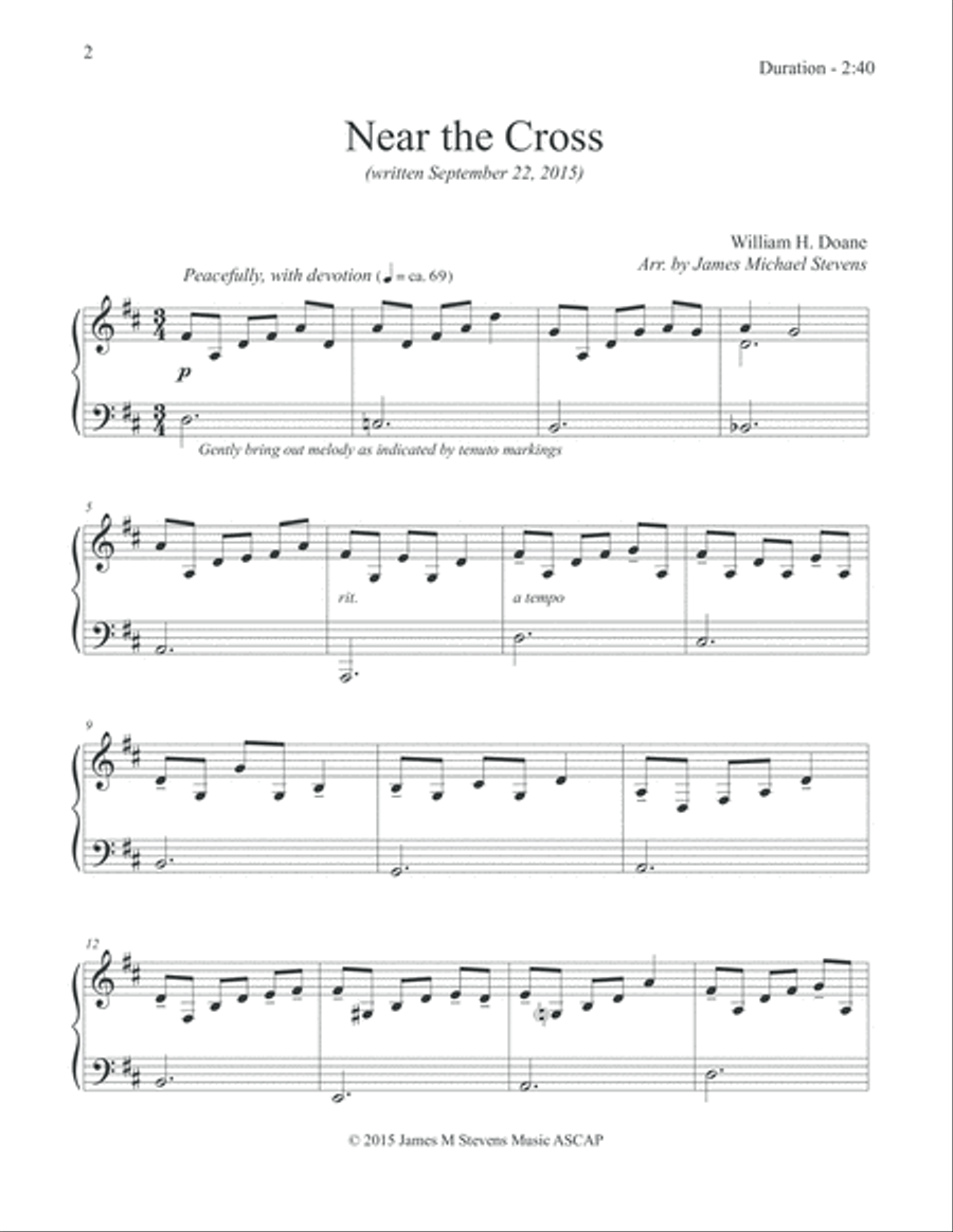 Near the Cross Piano Solo scores gallery preview page 2