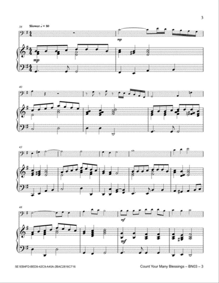 Count Your Many Blessings Bassoon scores gallery preview page 3