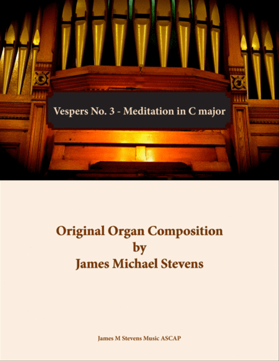 Vespers No. 3 - Meditation in C major - Organ Solo Organ Solo scores gallery preview page 1